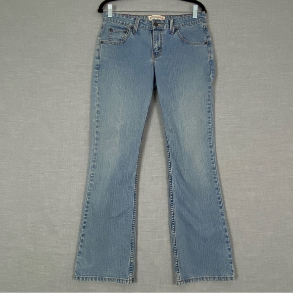 Levi Strauss Signature Stretch Low Rise Boot Cut Jeans Misses 4 Short - Picture 1 of 12